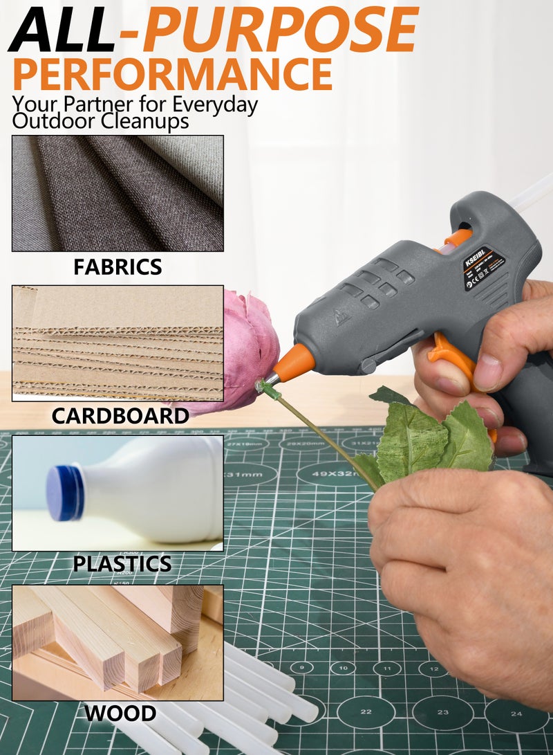 KSEIBI Hot Glue Gun, Upgraded 20W High Temp Hot Melt Glue Gun Kit for DIY Projects, Arts and Crafts, Home Quick Repairs, Repairing Broken Household Items, Floral Design, Packaging and Shipping - Image 5